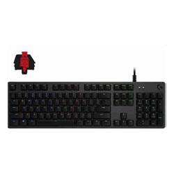 Logitech G512 Carbon RGB Mechanical Gaming Keyboard, LINEAR, GX Red SWITCH- 2 YR WTY