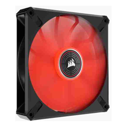 CORSAIR ML ELITE Series, ML140 LED ELITE, 140mm Magnetic Levitation Red LED Fan with AirGuide, Single Pack