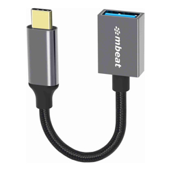 mbeat "Tough Link" USB-C to USB 3.0 Adapter with Cable Space Grey