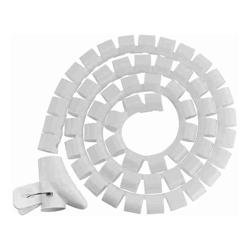 Brateck 30mm/1.2" Diameter Coiled Tube Cable Sleeve   Material Polyethylene(PE) Dimensions 1000x30mm White