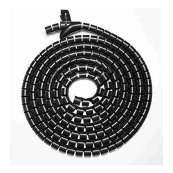 Brateck 30mm/1.2" Diameter Coiled Tube Cable Sleeve   Material Polyethylene(PE) Dimensions 1000x30mm -Black