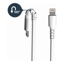 StarTech STARTECH.COM 2M USB-A to LIGHTNING CHARGE/SYNC CABLE DURABLE MFi WHITE 2YR