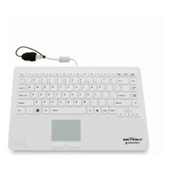 Seal Shield Waterproof Wired Touch Keyboard White