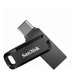 SanDisk Ultra Dual Drive Go USB Type-C Flash Drive 256GB USB Type C Black USB3.1/Type C reversible connector Swivel Design 5Y