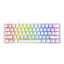 Razer Huntsman Mini-Mercury Edition-60% Optical Gaming Keyboard (Clicky Purple Switch)-FRML Packaging