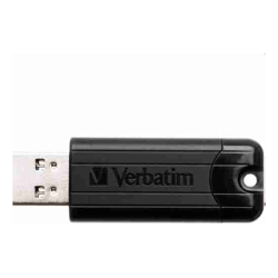 Verbatim 64GB Antibacterial Pinstripe USB 3.0 Drive (with Microban) Black