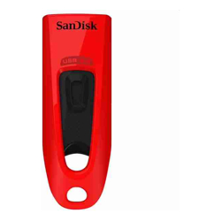 SanDisk Ultra USB 3.0 Flash Drive CZ48 32GB USB3.0 Red stylish sleek design 5Y
