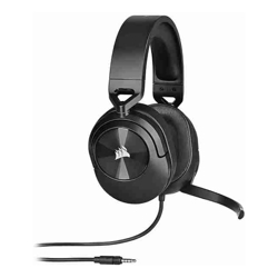 Corsair HS55 Carbon 7.1 SURROUND Gaming Headset, PS5, Box X, Switch. ICUE, Discord Certified, Ultra Comfort Foam, USB