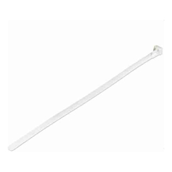 25cm(10in) Reusable Cable Ties - 7mm(1/4in) wide 65mm(2-1/2in) Bundle Dia. 22kg(50lb) Tensile Strength Releasable Nylon Ties Indoor/Outdoor 94V-2/UL Listed 100 Pack - White(CBMZTRB10)