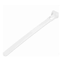 StarTech 5"(12CM) REUSABLE CABLE TIES 1/4"(7MM) WIDE 1-1/8"(30MM) BUNDLE DIA. 50LB(22KG