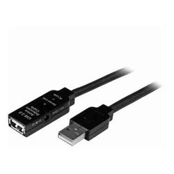 STARTECH.COM 15M USB2.0 A TO A Extension CABLE, M TO F, BLACK, LED, LTW