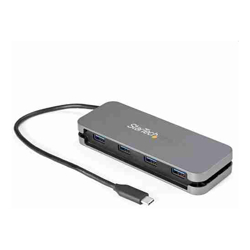 StarTech 4 Port USB C Hub 4x USB-A 5Gbps USB 3.0 Type-C Hub (USB 3.2/3.1 Gen 1) Bus Powered Portable USB-C to USB-A Adapter Laptop Hub 11.2IN (28.5cm) Cable w/ Cable Management (HB30CM4AB)