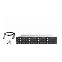 QNAP TL-R1220Sep-RP 12-bay 2U rackmount SAS 12Gbps JBOD expansion enclosure with SAS expander, 2.5:/3.5" SAS 12Gbps & SAS/SATA 6Gbps drives, 5 yr wty (NO RAIL)