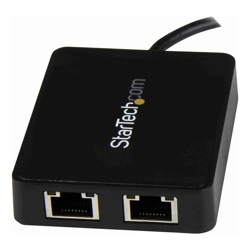 STARTECH.COM USB-C TO DUAL Gigabit ETHERNET ADAPTER, USB3.0(1), BLACK, 2YR