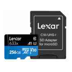 Lexar High-Performance 633x 256GB microSDHC/microSDXC UHS-I SDMI Card