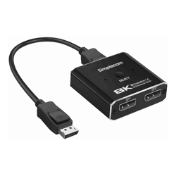 Simplecom CM202 Bi-Directional 2 Way DisplayPort Switch Selector DP 1.4 8K