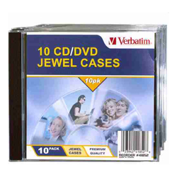 Verbatim 41852 CD/DVD Jewel Cases (10PK)
