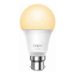 TP-Link Tapo Dimmable Smart Light Bulb L510B Bayonet Fitting Dimmable No Hub Required Voice Control Schedule  Timer 2700K 8.7W 2.4 GHz 802.11b/g/n