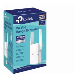 TP-Link RE605X AX1800 Wi-Fi RANGE EXTENDER Wi-Fi 6 GbE(1) ANT(2) 3YR