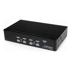 STARTECH.COM 4 Port VGA KVM SWITCH, SINGLE SCREEN 1440P, BUILT-IN USB2.0 HUB, 3YR