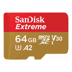 SanDisk 64GB Extreme microSDXC UHS-I Card SDSQXAH-064G-GN6MN