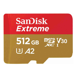 SanDisk 512GB Extreme microSDXC UHS-I Card SDSQXAV-512G-GN6MN