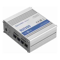 Teltonika RUTX09 - Instant LTE Failover | Reliable and Secure CAT6 Dual SIM 4G LTE Router/Firewall, Gigabit Ethernet, Location Tracking with GNSS/GPS