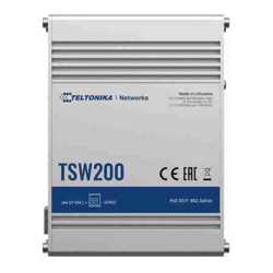 Teltonika | TSW200 | 10 Port Industrial Unmanaged Switch with 8 Port PoE+ and 2 SFP slots  ** PSU not included **