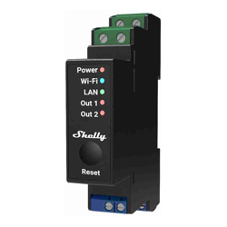 2 CIRCUIT DIN RAIL WI-FI RELAY SWITCH WITH POWER METERING