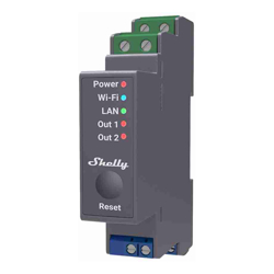 Shelly 2 CIRCUIT DIN RAIL WI-FI RELAY SWITCH