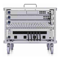 Ubiquiti 6U-sized device rack with a 24-port blank patch panel that can be assembled without tools