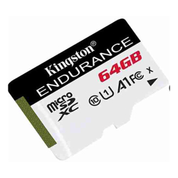 Kingston 64GBmicroSDXC Endurance 95R/30W C10 A1 UHS-I Card Only