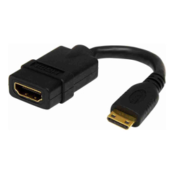 STARTECH.COM 5IN HIGH Speed HDMI ADAPTER CABLE - HDMI TO HDMI MINI- F/M, LTW