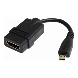 STARTECH.COM 5" HDMI to HDMI MICRO ADAPTER CABLE - HDMI F to MICRO HDMI M, LTW