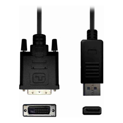 Axceltek CDPDVI-2 Display Port DP to DVI 24+1 2M Cable M/M
