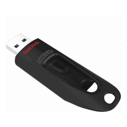 SanDisk Ultra USB 3.0 Flash Drive CZ48 64GB USB3.0 Blue stylish sleek design 5Y