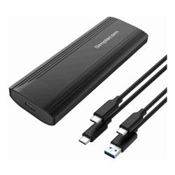 Simplecom SE504v2 NVMe / SATA Dual Protocol M.2 SSD USB-C Enclosure Tool-Free USB 3.2 Gen 2 10Gbps