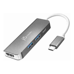J5create JCD371 USB-C to HDMI & USB 3.1 2-Port with Power Delivery (USB-C to HDMI 2x USB-A 3.1 USB-C PD 60W)