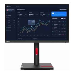 LENOVO ThinkVision T22i-30 21.5" FHD IPS Monitor 1920x1080 16:9 Anti-Glare Height Adjustable Titl Swivel Pivot 4xUSB3.2 Hub VGA DP HDMI Audio 3yr wty