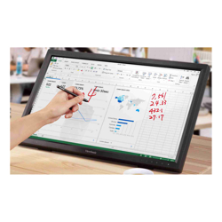 ViewSonic 24" TD2423 IR 10 Point Touch Advanced Ergonomics, Magnetic Pen Holder, 40 degrees Tilt, 7H Hardness VESA 100, Glove, Stylus Business Monitor