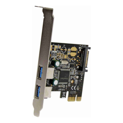 StarTech STARTECH.COM 2 PORT PCIe USB3.0 CARD SATA POWER REQUIRED Low PROFILE 2YR