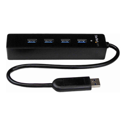 STARTECH.COM 4 Port PORTABLE SUPERSPEED USB 3.0 HUB WITH BUILT-IN CABLE 2YR