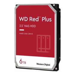 WD Western Digital WD Red Plus 6TB 3.5" NAS HDD SATA3 6Gb/s 5400RPM 256MB Cache CMR 24x7 8-bays NASware 3.0 CMR Tech 3yrs wty WD60EFPX