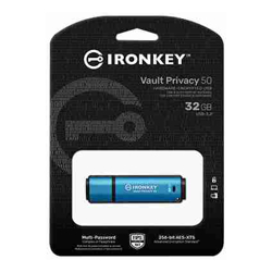Kingston 32GB IronKey Vault Privacy 50 AES-256 Encrypted FIPS 197