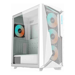 Gigabyte (LS) Gigabyte C301 RGB Tempered Glass E-ATX White Mid Tower Gaming Chassis  2x3.5" 2x2.5" 2xUSB3.0 Detachable Dust Filter Liquid Cooling PSU ATX