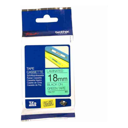 18MM BLACK ON Green TZE TAPE