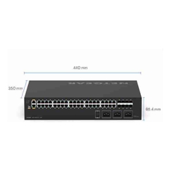 NETGEAR AV Line M4250-40G8XF-PoE++ 40x1G Ultra90 PoE++ 802.3bt 2880W and 8xSFP+ Managed Switch (GSM4248UX)