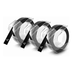 Dymo Emb Tape 3pk Blk 9mm x 3m