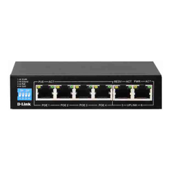 D-Link | DES-F1006P-E | 6 Port PoE Switch with (4 Long Reach 250m) PoE Ports and 2 Uplink Ports