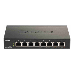 D-Link | DGS-1100-08PV2 | 8 Port Gigabit Smart Managed PoE Switch with 8 PoE Ports (64W PoE budget)